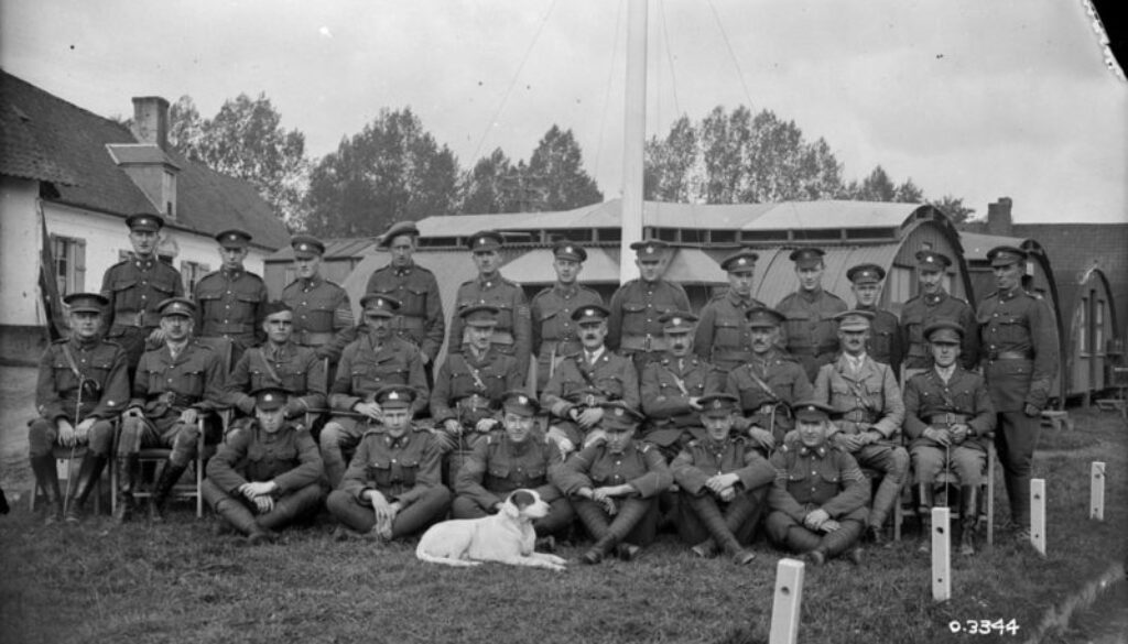 253_Officers & N.C.O.s of a Canadian Reinforcement Camp. Advance East of Arras. October, 1918.